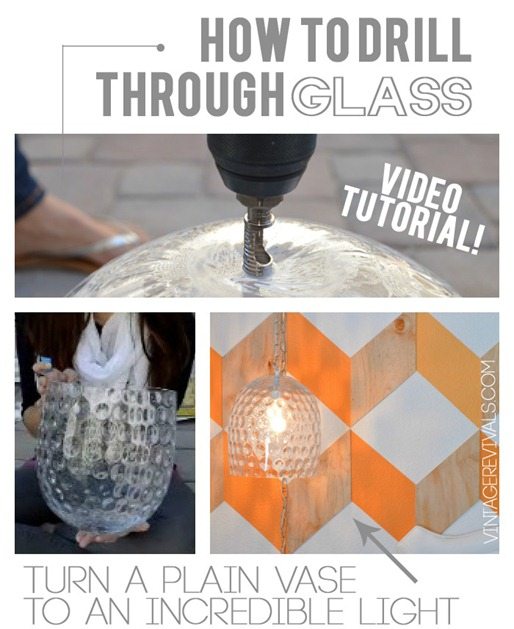 How To Drill Through Glass (Video Tutorial!!) Vintage Revivals