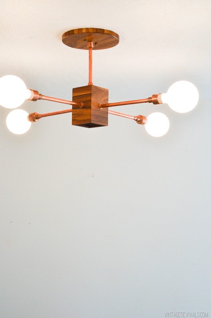 DIY Copper and Wood Hanging Light Fixture Vintage Revivals Bloglovin