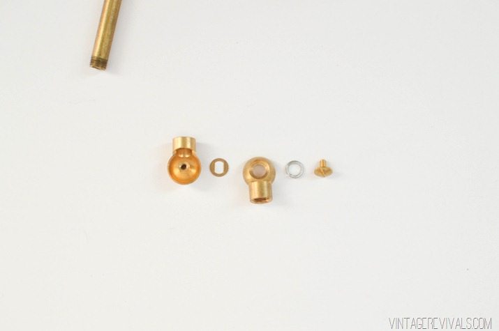 DIY Brass Bent Arm Chandelier-13