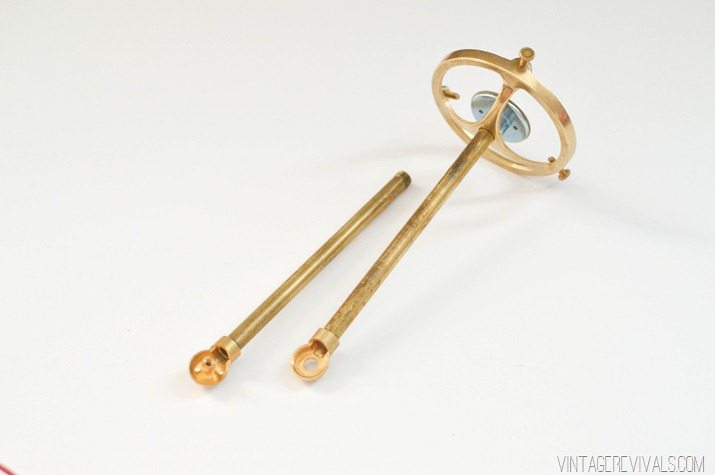 DIY Brass Bent Arm Chandelier-15