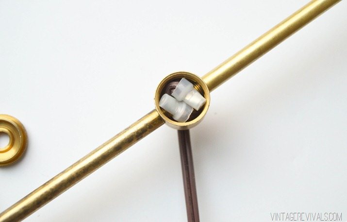 DIY Brass Bent Arm Chandelier-27