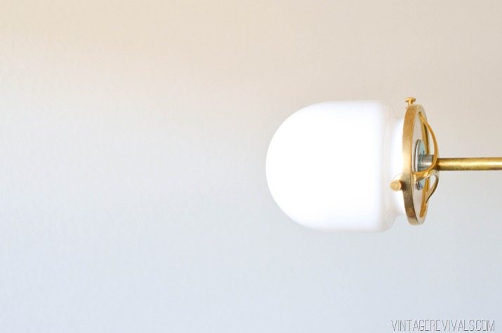 DIY Brass Bent Arm Chandelier-37