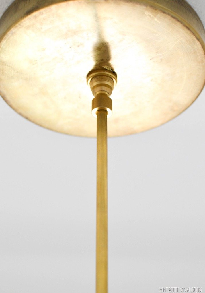 DIY Brass Bent Arm Chandelier-39