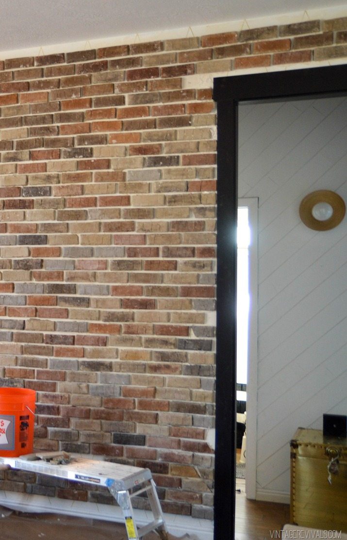 Installing Brick Veneer Inside Your Home • Vintage Revivals