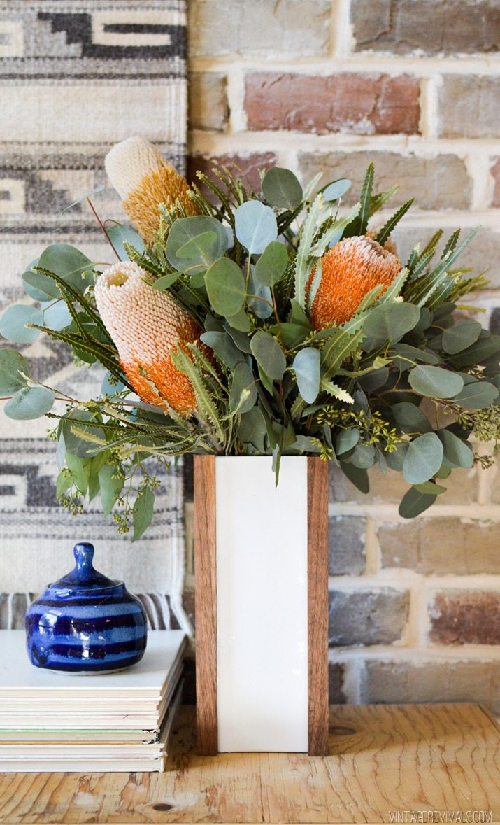 15 Minute DIY Fall Floral Vases Vintage Revivals